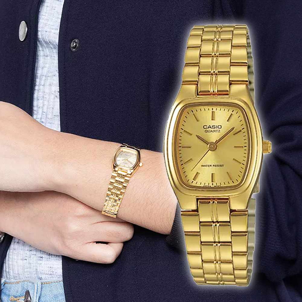(預購)【CASIO 卡西歐】LTP-1169N 金色 古典鍊帶 簡約無字 小巧指針 富貴雅致 不鏽鋼 小款對錶 手錶 女錶