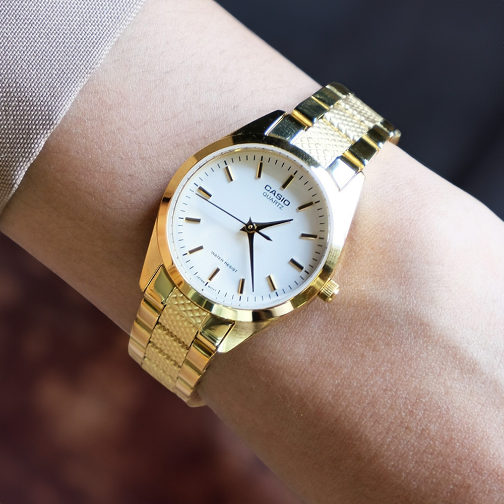 【CASIO 卡西歐】LTP-1274G-7A 簡約典雅 古典鍊帶 精緻無字 不鏽鋼 小款對錶 石英手錶 女錶