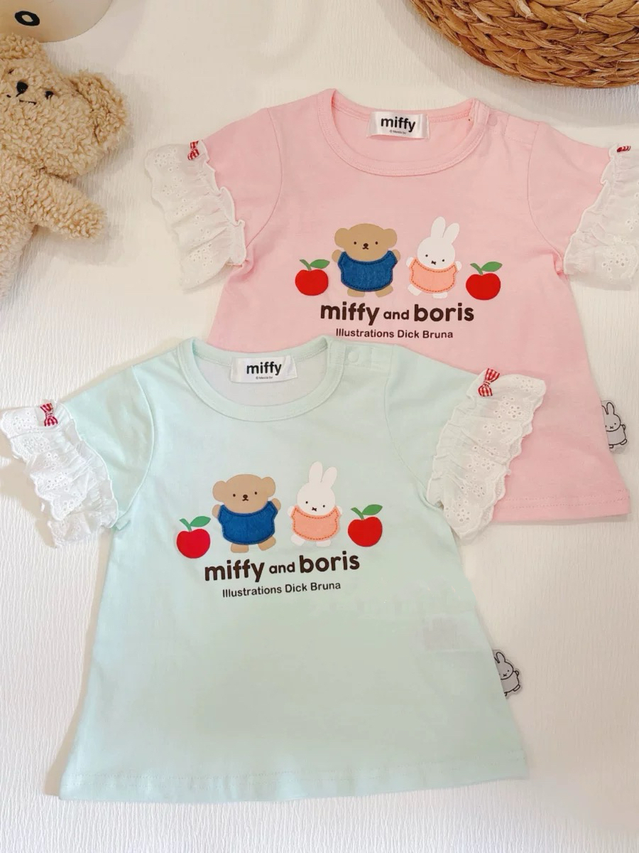 🎀🐰𝐌𝐢𝐟𝐟𝐲 蝴蝶結通花短袖上衣