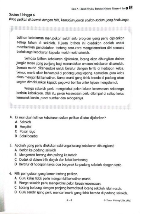 Pelangi 4年级 Skor A+ dalam UASA 特优A+系列 (6科）