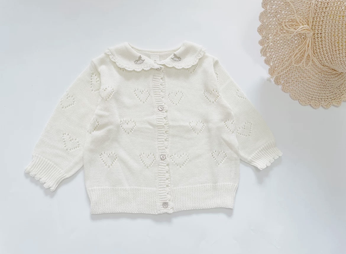 日單 𝐂𝐨𝐭𝐭𝐨𝐥𝐢 小木馬心心針織外套