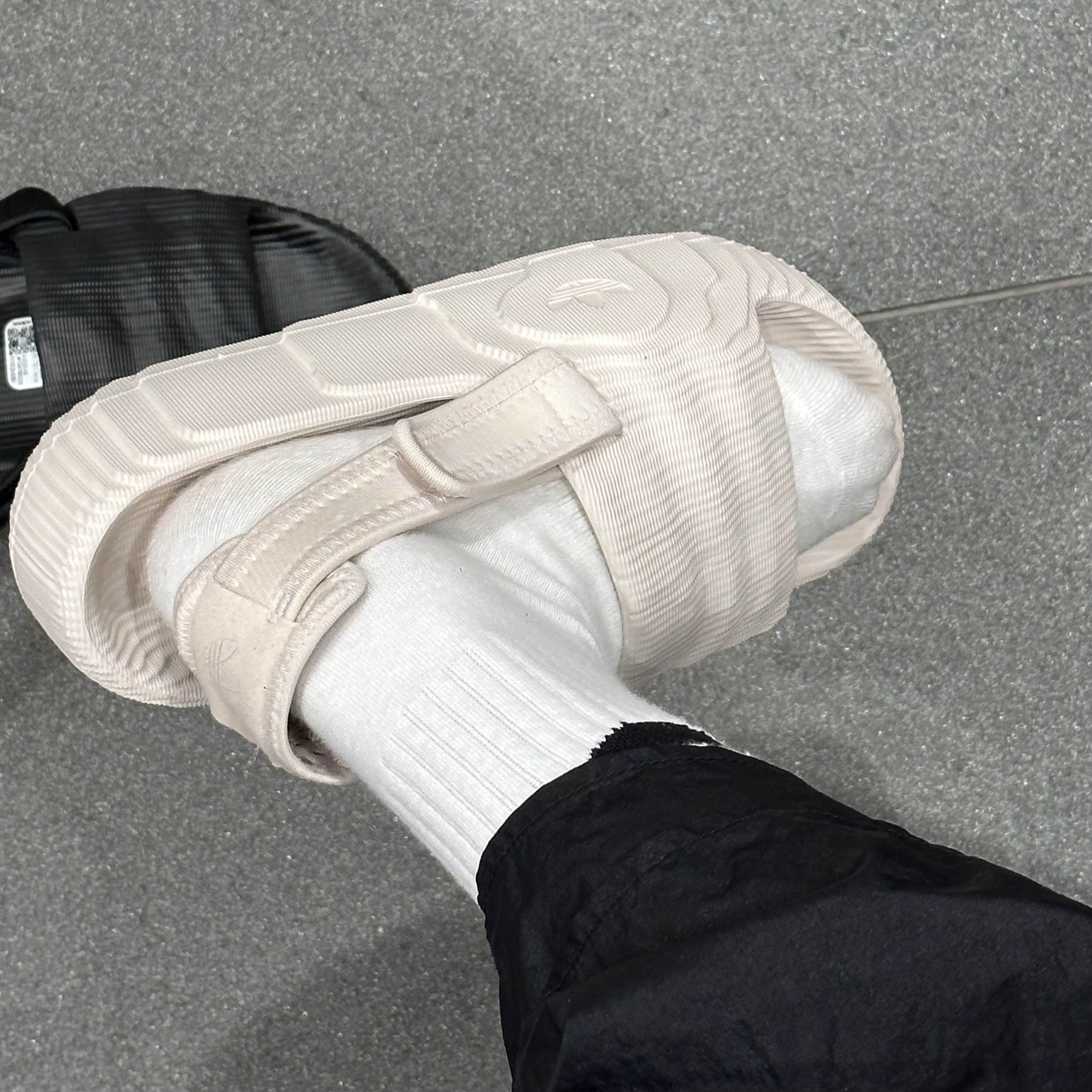 ADIDAS ADILETTE 22 XLG 淡奶茶 可拆式 半拖鞋 涼鞋 厚底 增高 水波紋 石紋 女鞋 IE5651 / 調貨