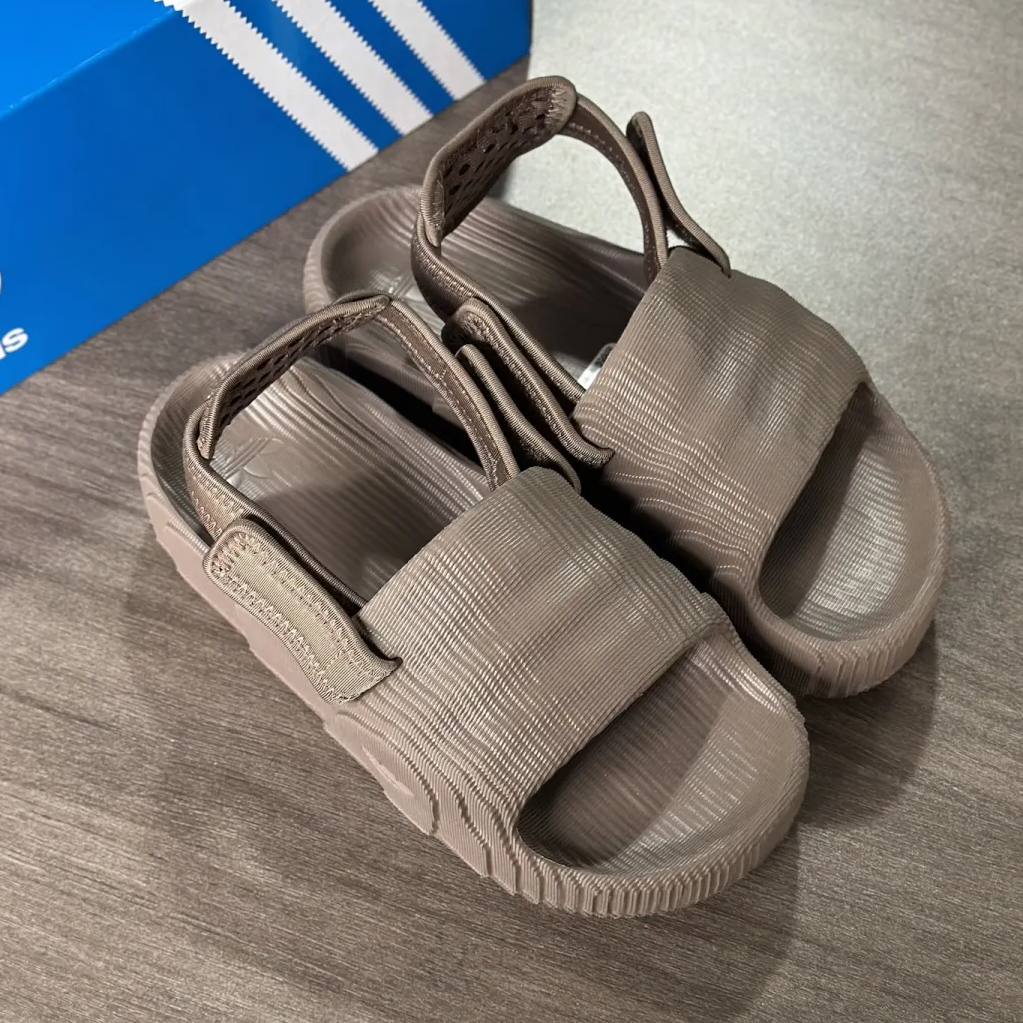 ADIDAS ADILETTE 22 XLG 可可色 可拆式 半拖鞋 涼鞋 厚底 增高 水波紋 石紋 女鞋 IE5648 / 調貨