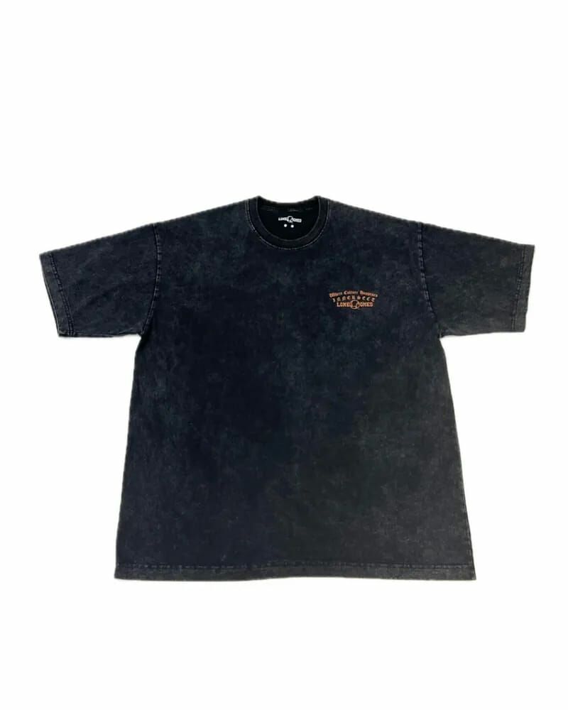 [現貨] LONEONES X INNERSECT Washed Black Tee Orange