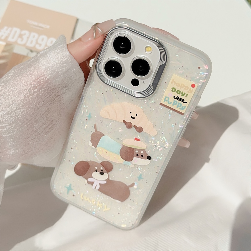 《62903》牛角麵包腸腸狗狗手機殼(含支架)