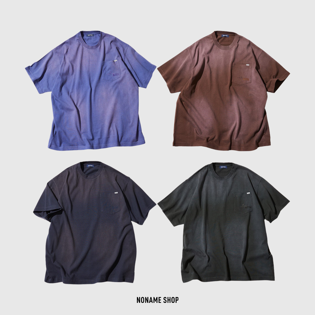 NAUTICA JP 24SS GARMENT DYED HIDDEN LOGO S/S PKT TEE 口袋 暈染 四色 短袖 (男款)