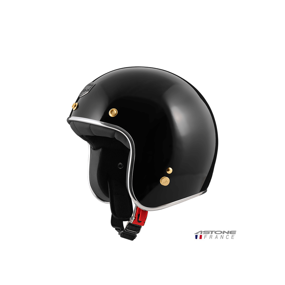 ASTONE SP4 素色 半罩復古帽 鏡面黑