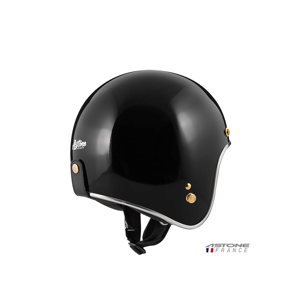 ASTONE SP4 素色 半罩復古帽 鏡面黑