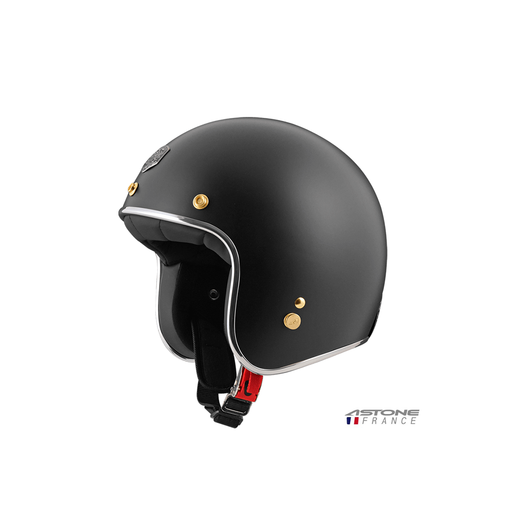 ASTONE SP4 素色 半罩復古帽 平光黑