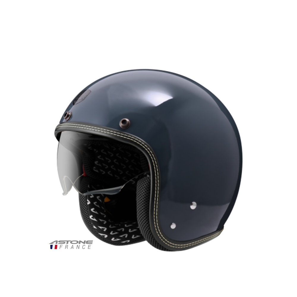 ASTONE SP3 素色 半罩復古帽 水泥藍