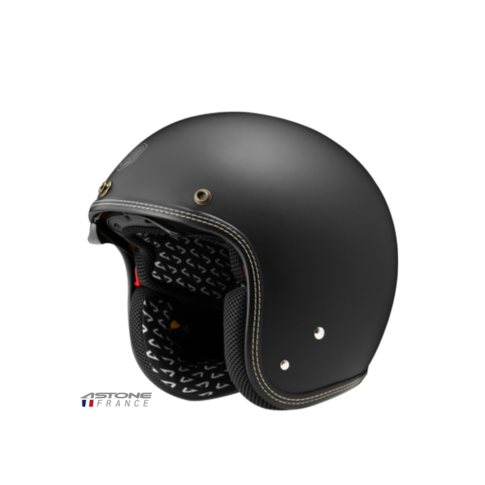 ASTONE SP3 素色 半罩復古帽 消光黑