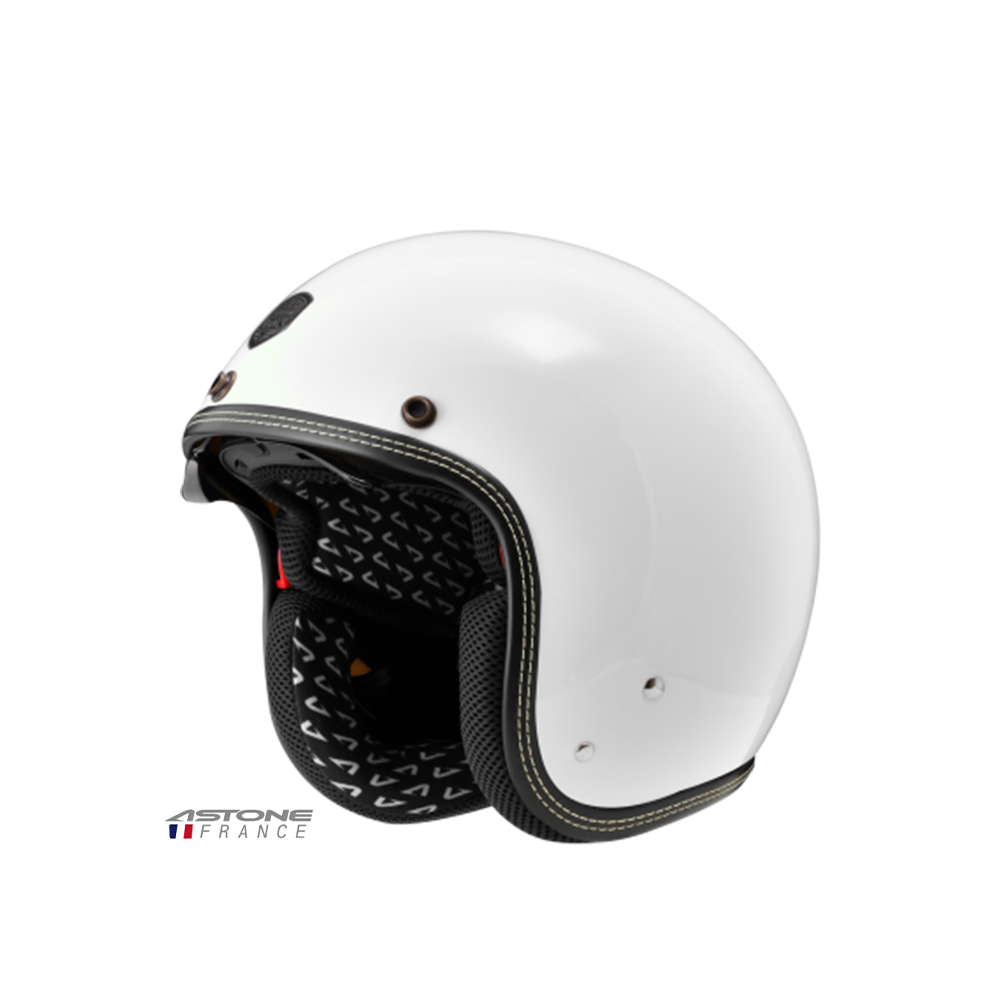 ASTONE SP3 素色 半罩復古帽 白