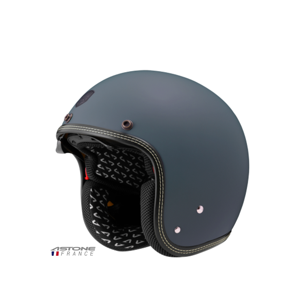 ASTONE SP3 素色 半罩復古帽 平光藍莓慕斯