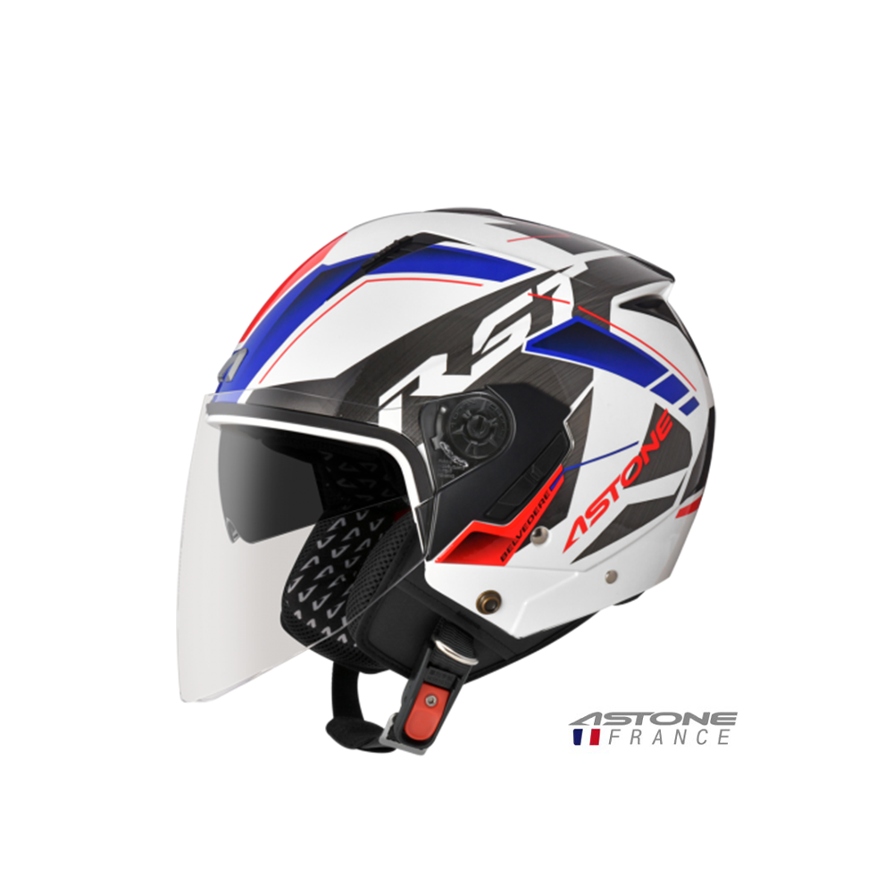 ASTONE RST 205 彩繪 AQ9 半罩式安全帽 白藍