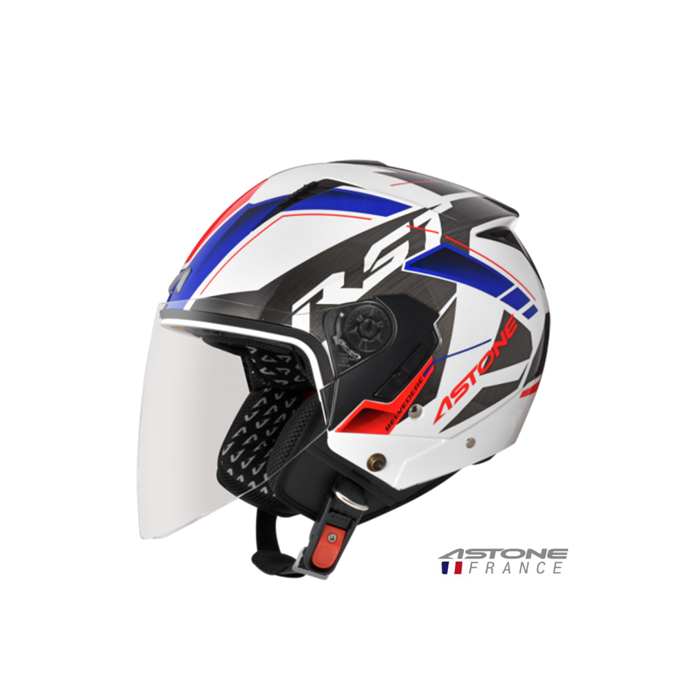 ASTONE RST 205 彩繪 AQ9 半罩式安全帽 白藍