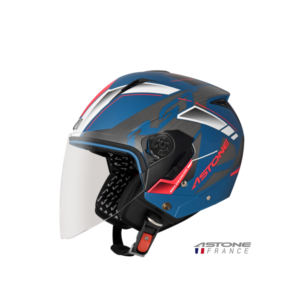ASTONE RST 205 彩繪 AQ9 半罩式安全帽 平藍紅
