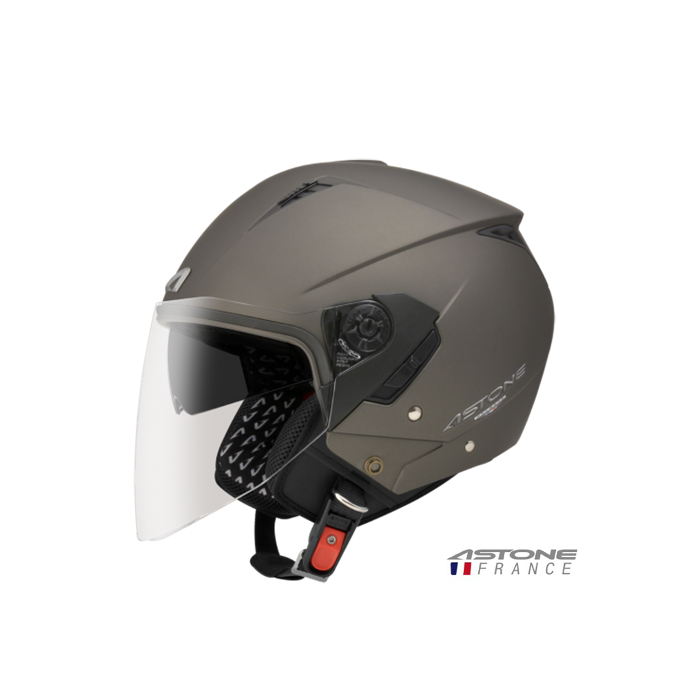 ASTONE RST 205 素色 半罩式安全帽 平光黑銀