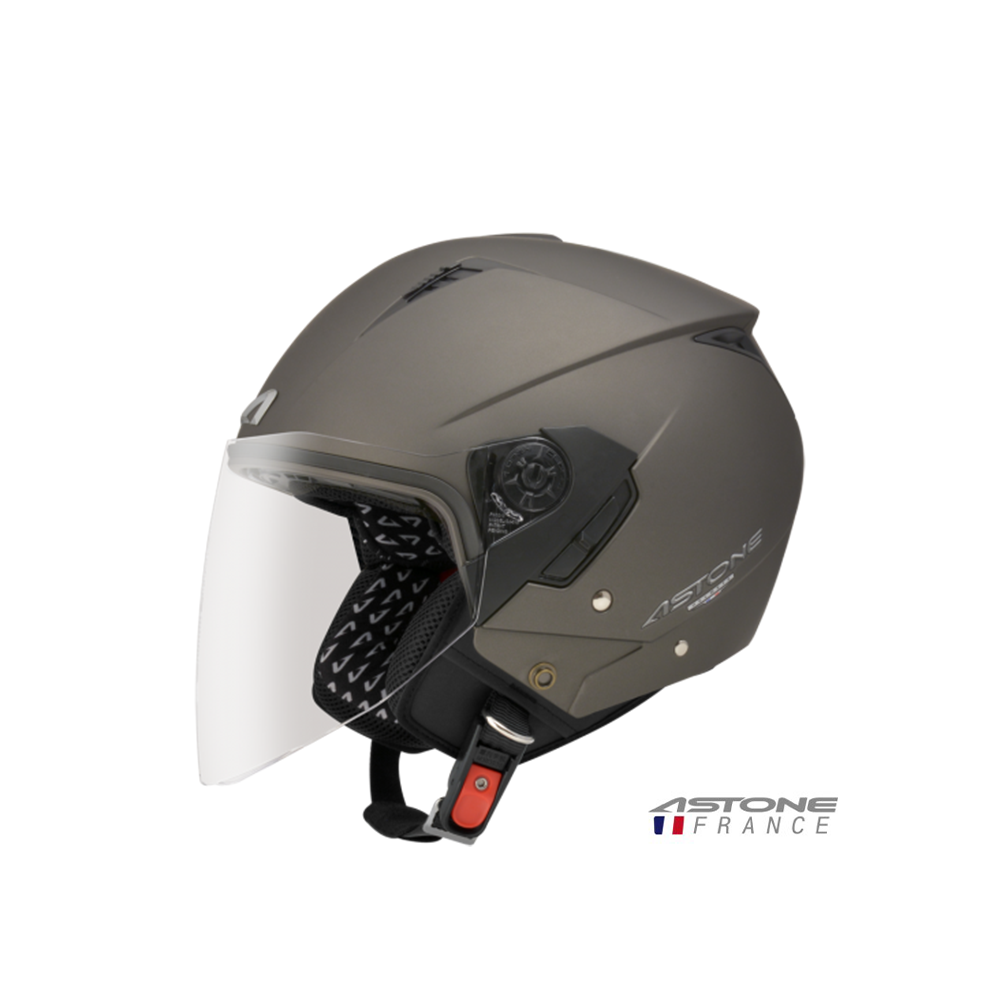 ASTONE RST 205 素色 半罩式安全帽 平光黑銀