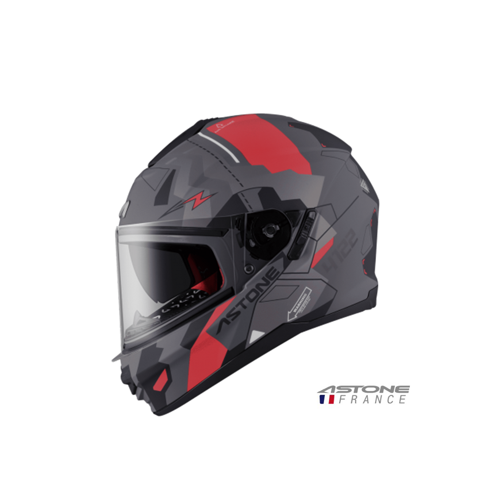 ASTONE GTB-606 BG6 小帽體 平灰紅 全罩安全帽