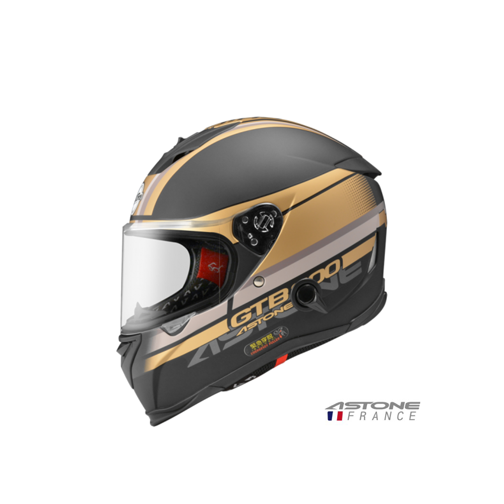 ASTONE GTB-800 GTB800 AO10 彩繪 全罩安全帽 平光黑金