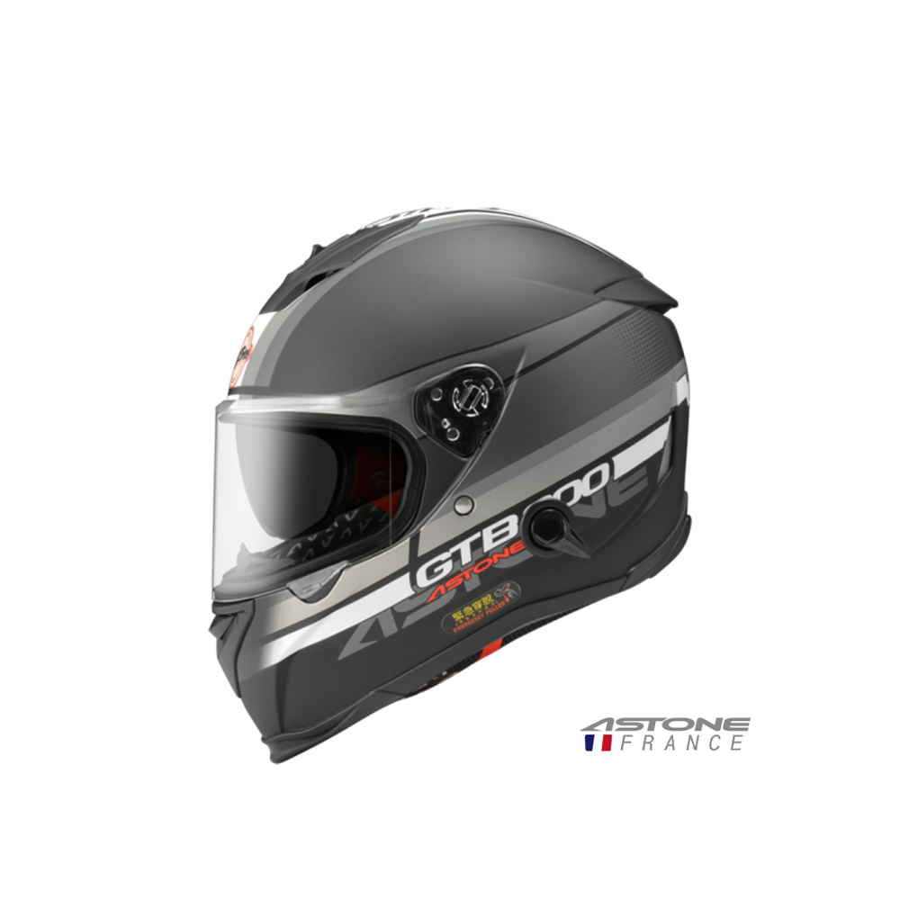 ASTONE GTB-800 GTB800 AO10 彩繪 全罩安全帽 平光黑銀
