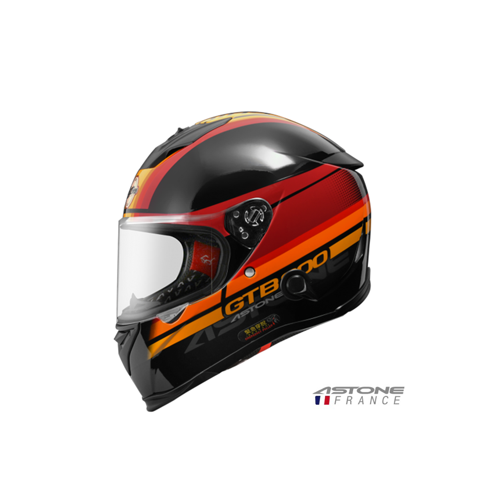 ASTONE GTB-800 GTB800 AO10 彩繪 全罩安全帽 黑紅