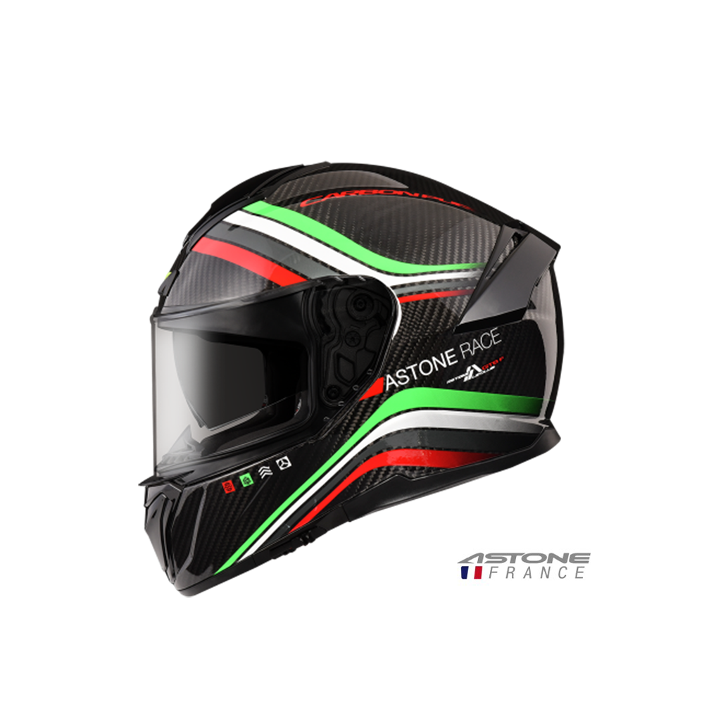 ASTONE GT6F YA1 透明碳纖 彩繪 全罩安全帽 紅灰