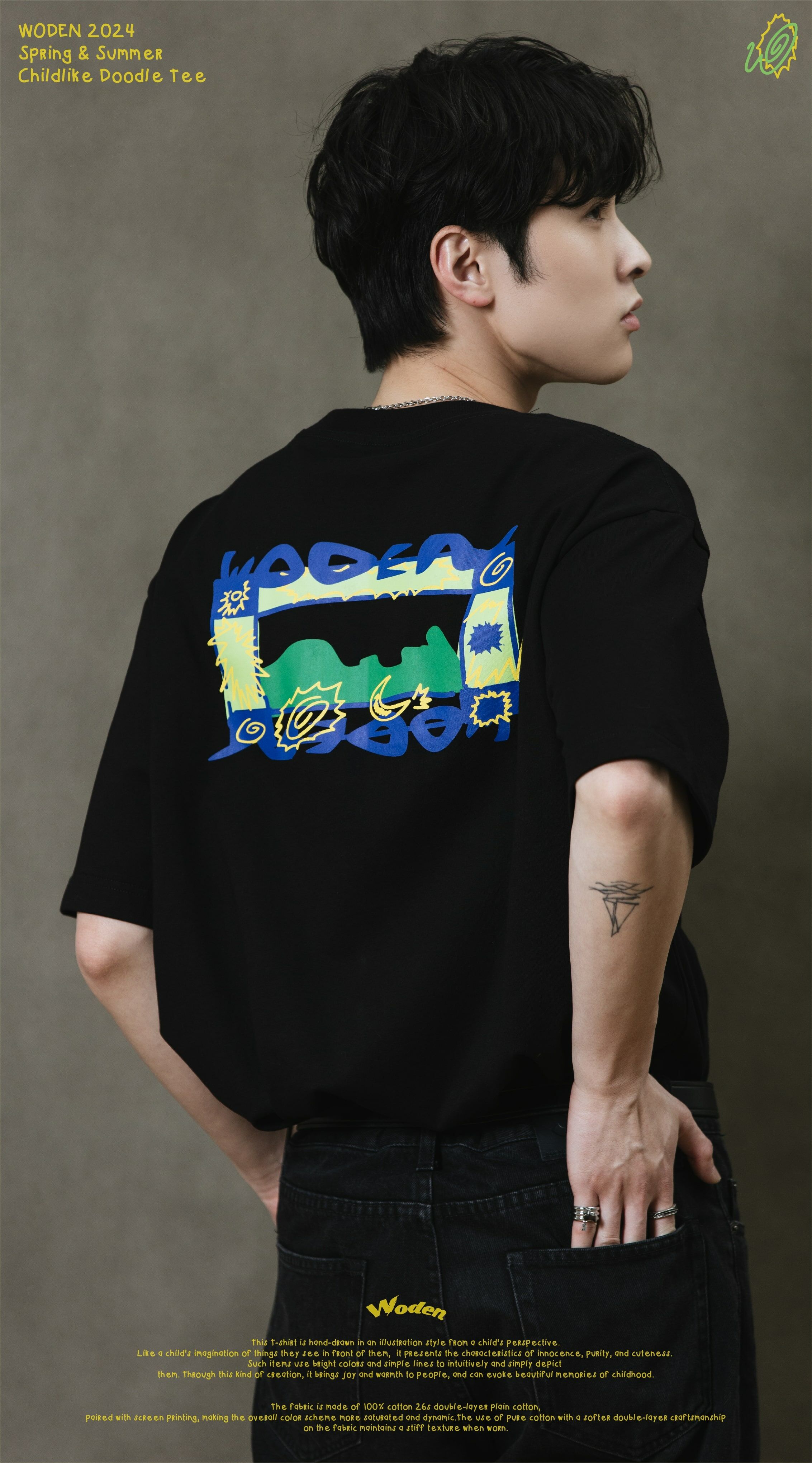 Woden Childlike Doodle Tee