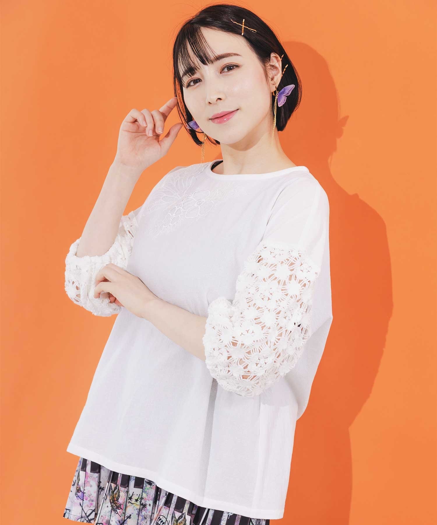 預購 - Scolar 蝴蝶通花袖top