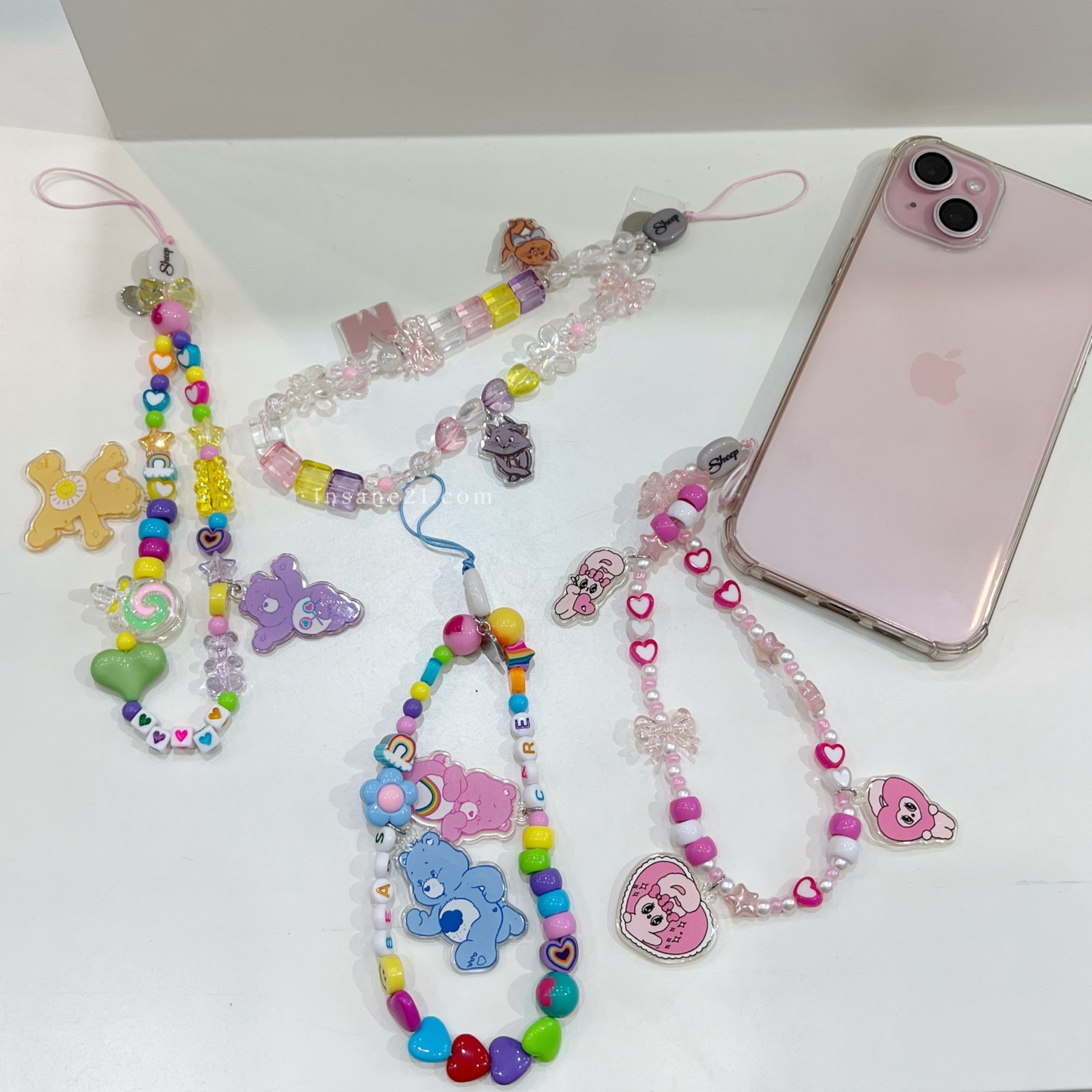 手機鍊 手機掛繩 配件 腕繩 鏈條 吊飾 卡通 CARE BEARS/ESTHER BUNNY/DISNEY