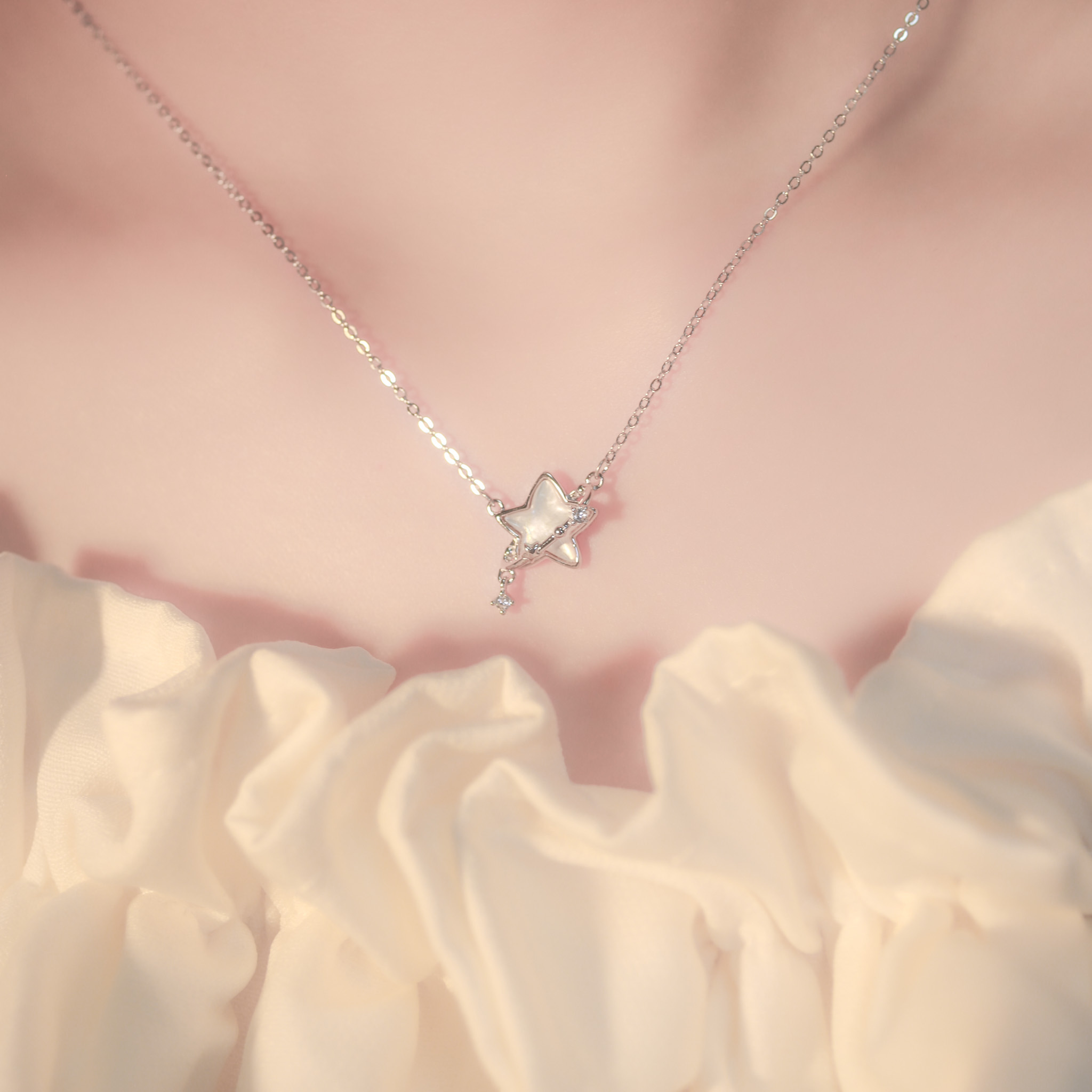 | 925純銀・白金・ 玫瑰金 | 當星星轉動時項鍊2.0 (銀/玫瑰金) | NE1174 |