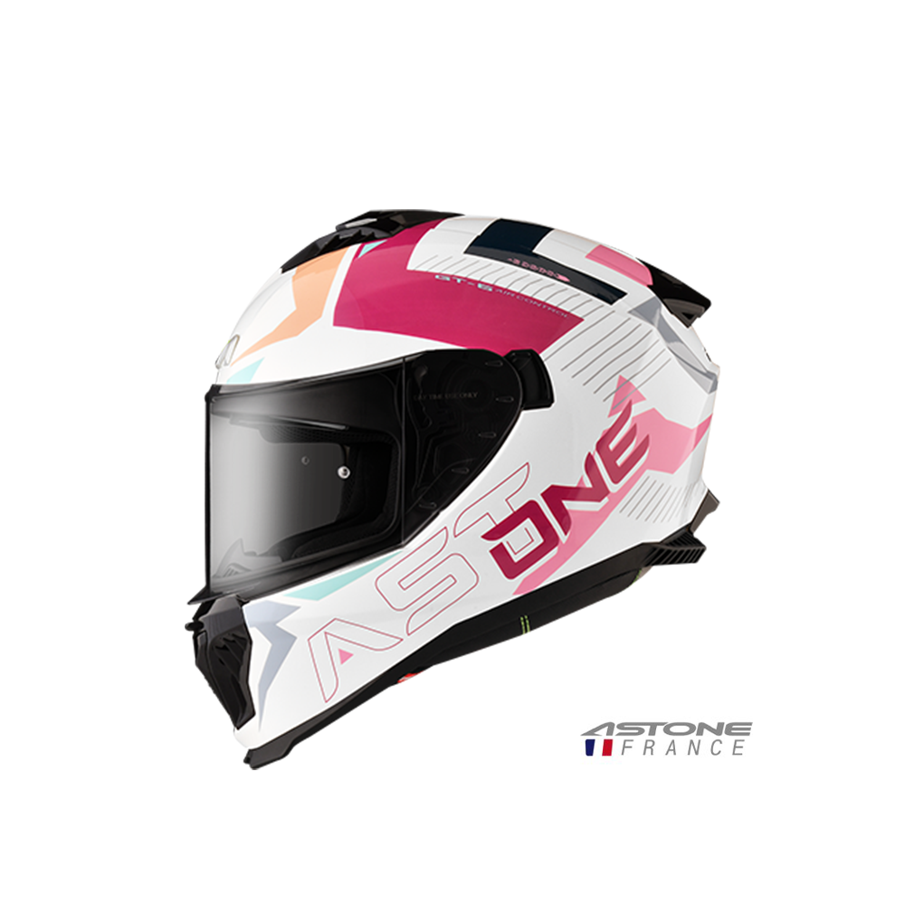 ASTONE GT6 YB2 彩繪 全罩安全帽 白桃