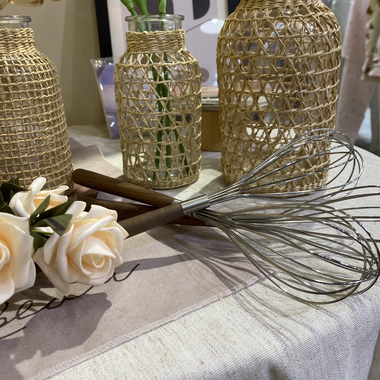 《4403》不鏽鋼胡桃木手柄攪拌器