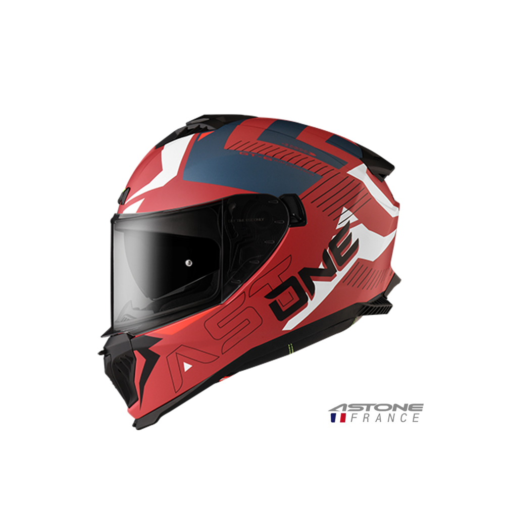ASTONE GT6 YB2 彩繪 全罩安全帽 平紅灰