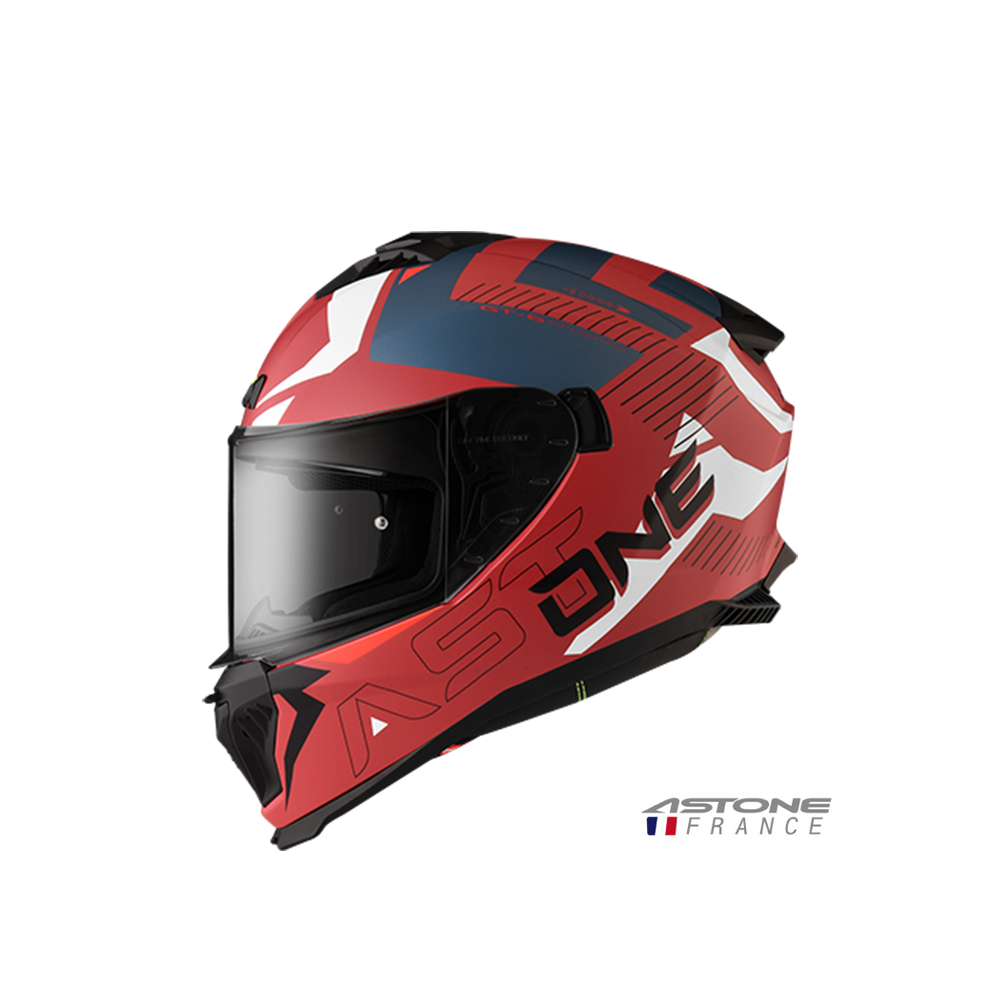 ASTONE GT6 YB2 彩繪 全罩安全帽 平紅灰
