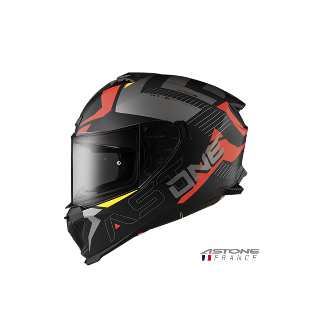ASTONE GT6 YB2 彩繪 全罩安全帽 平黑紅