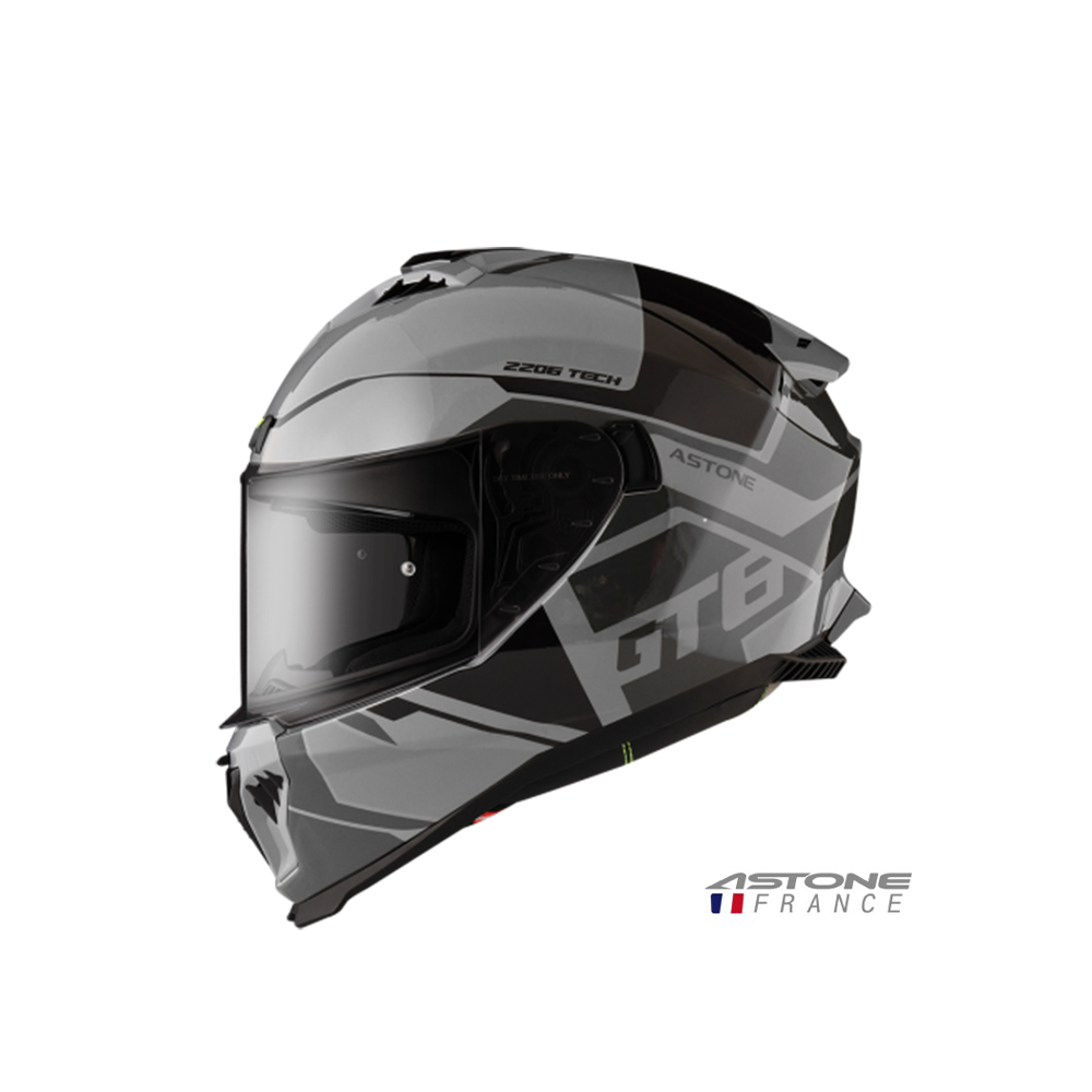 ASTONE GT6 YB1 彩繪 全罩安全帽 灰黑