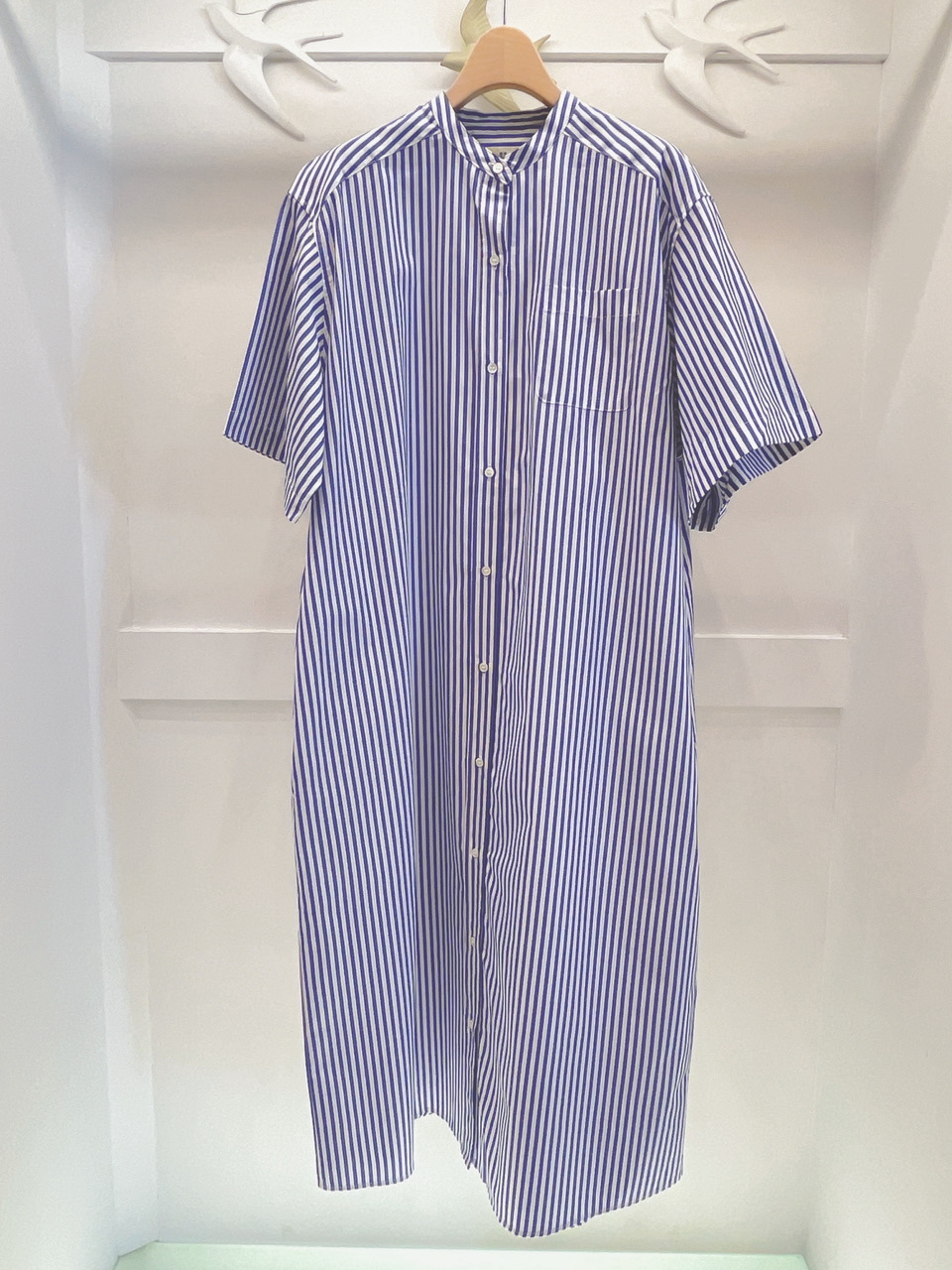 Mid直條襯衫洋裝