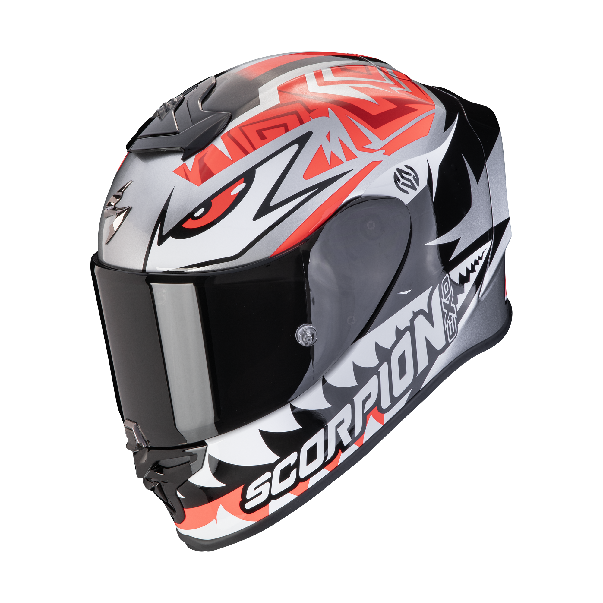 SCORPION EXO-R1 EVO AIR ZACCONE 選手 彩繪 Silver/Black/Red 銀黑紅 全罩