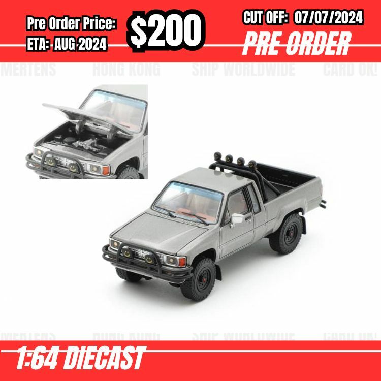 PO-$200 * GCD * 1:64 Toyota Hilux N50 Gun Grey [OD29/06]