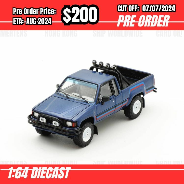 PO-$200 * GCD * 1:64 Toyota Hilux N50 Blue [OD29/06]