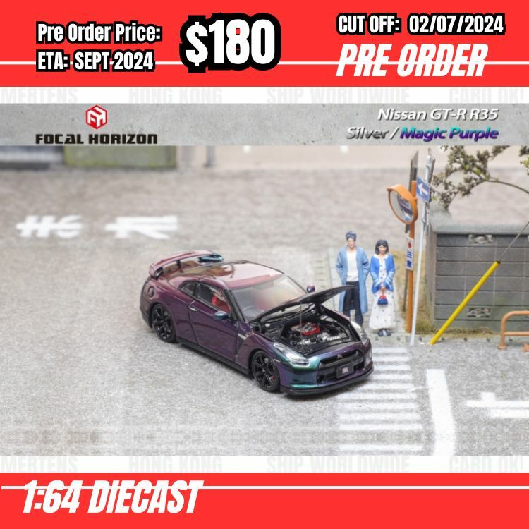PO-$180 * FH * 1:64 Nissan GTR R35 Magic Purple [OD29/06]
