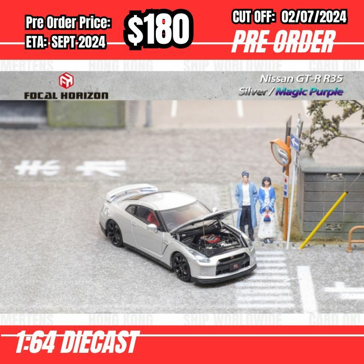 PO-$180 * FH * 1:64 Nissan GTR R35 Silver [OD29/06]