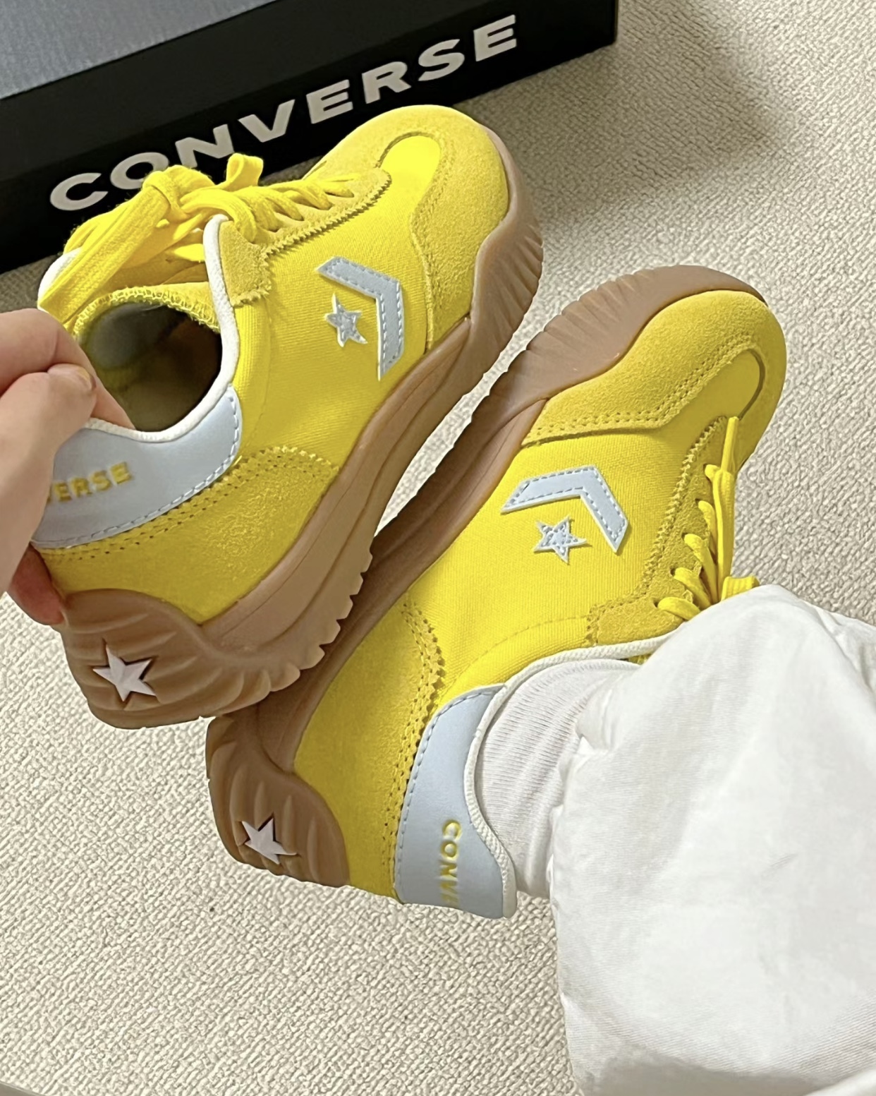 【現貨】Converse Run Star Trainer OX 流星 復古 德訓鞋 ‎焦糖底 Karina代言同款 芒果黃