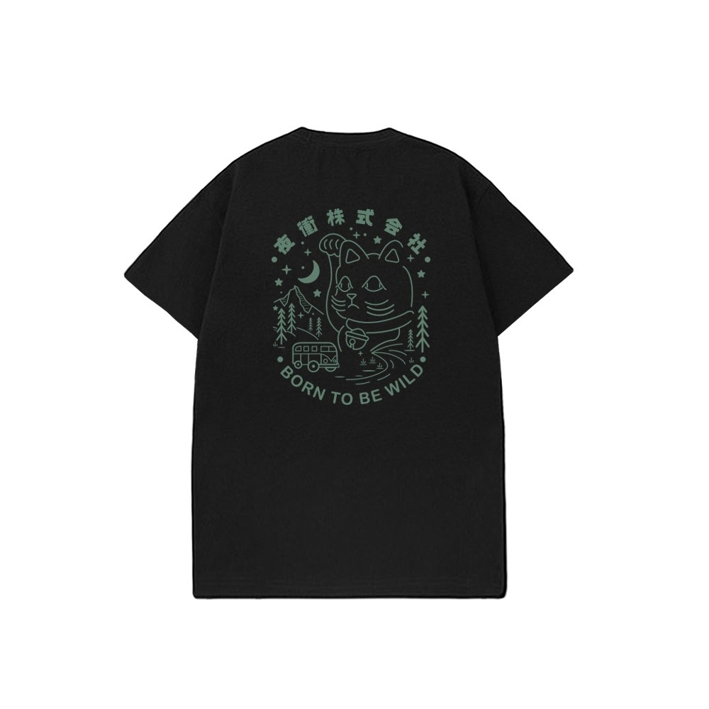 XCTRL 夜衝株式會社短T-黑