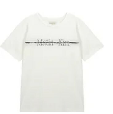 [S] MATIN KIM CUTTED LOGO LAYERED TOP,WHITE, MK2400TS003MWH (SZZ455)