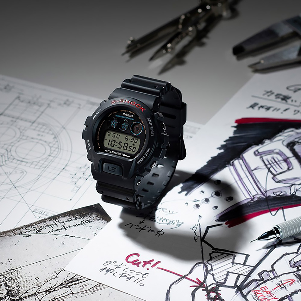 【CASIO 卡西歐】 G-SHOCK DW-6900-1 戶外旅行 極限運動 防震防水 多功能 電子錶 手錶