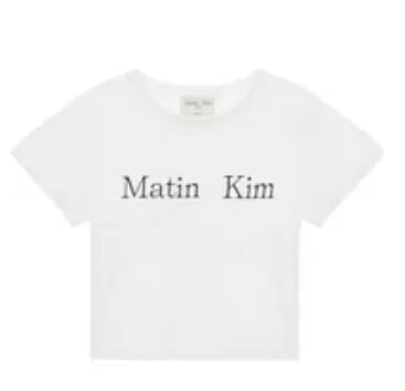 [S] MATIN KIM MATIN LOGO CROP TOP,WHITE, MK2400TS041MWH (SZZ457)