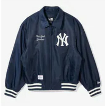 [S] NEW ERA MLB NEW YORK YANKEES COLLAR NYLON JACKET,OCEAN CANVERN, 14179179-OCEAN CANVERN (SNE29)
