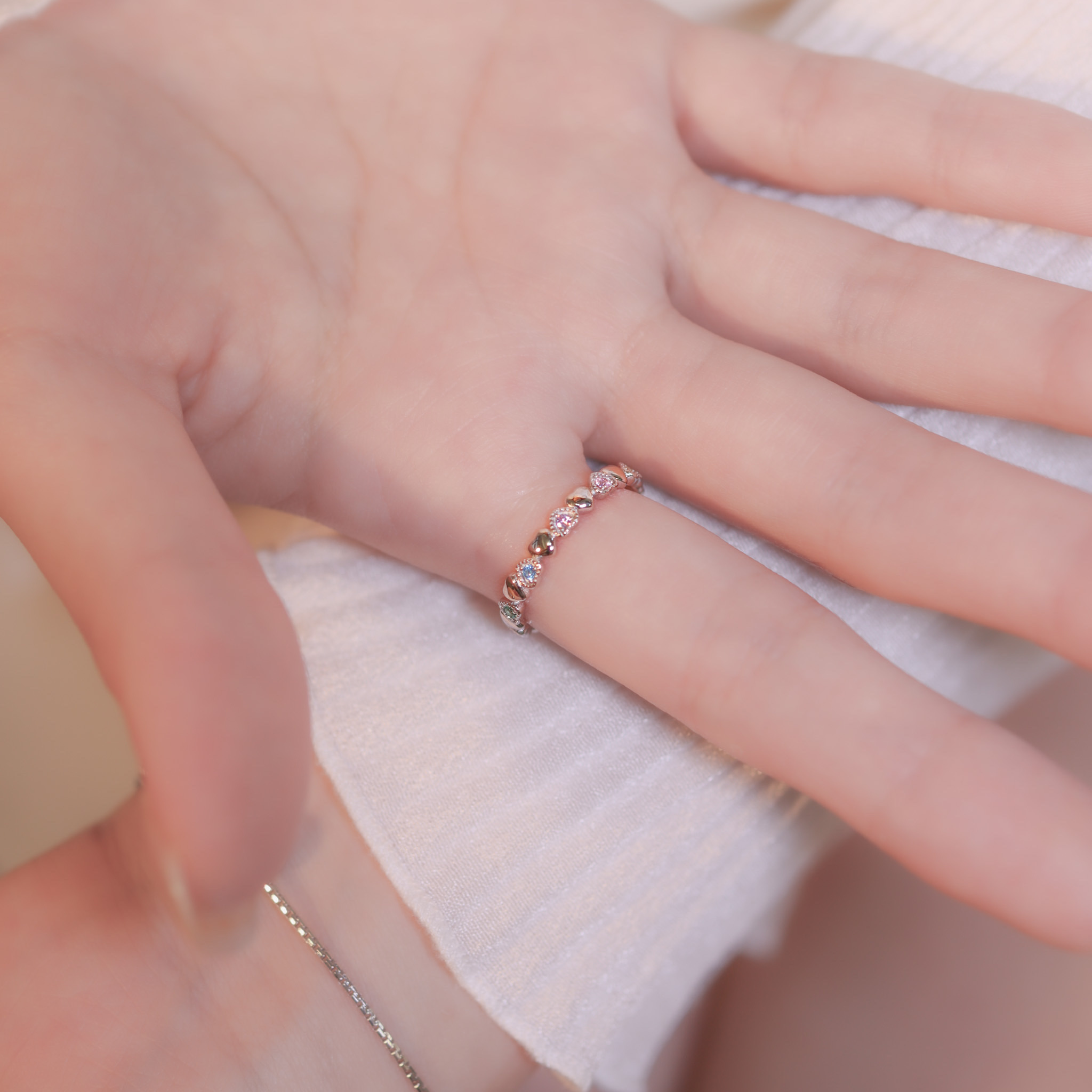 | 925純銀・白金 | 天天開心戒指  | RI0687 |